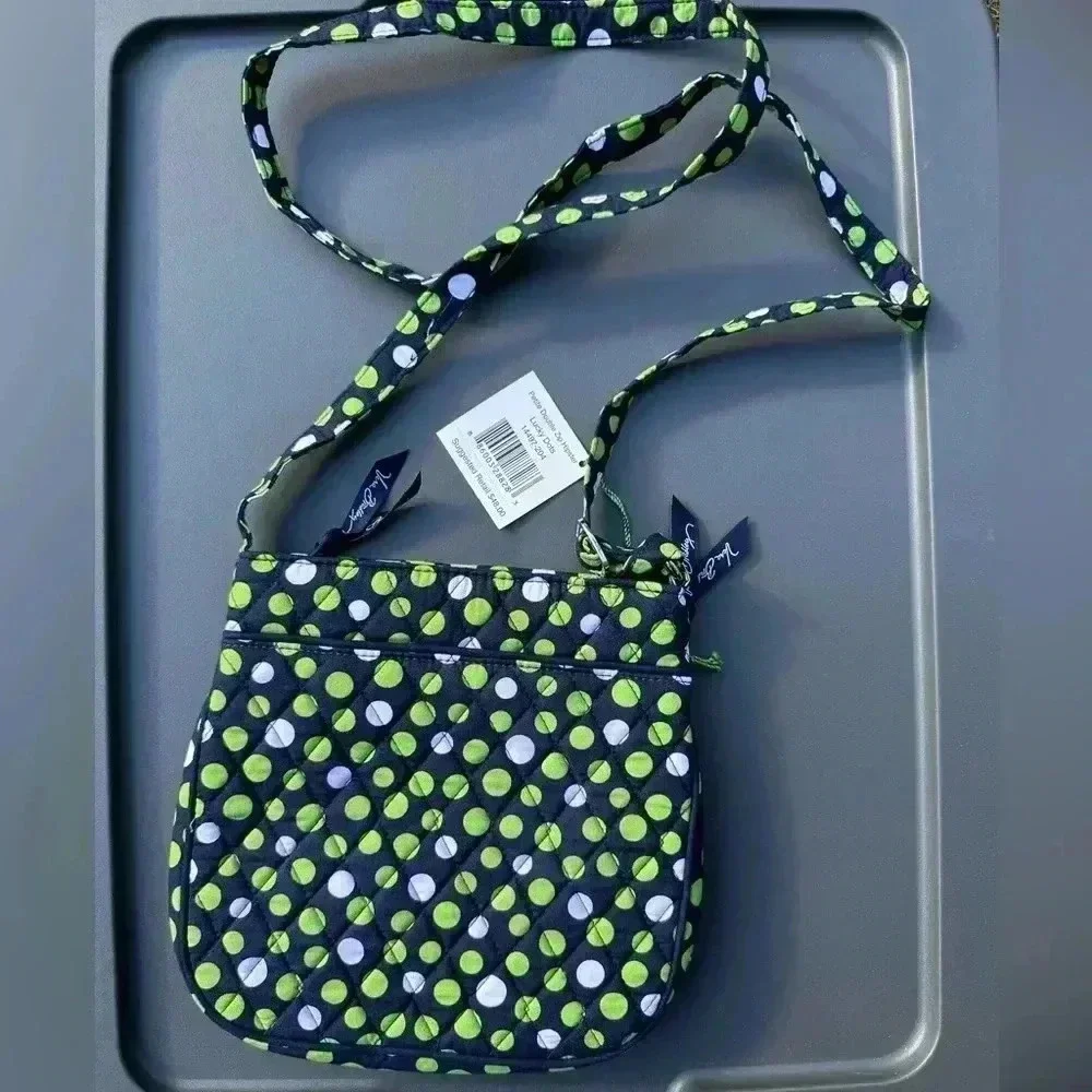 Vera Bradley Petite Double Zip Hipster Crossbody NWT Lucky Dots